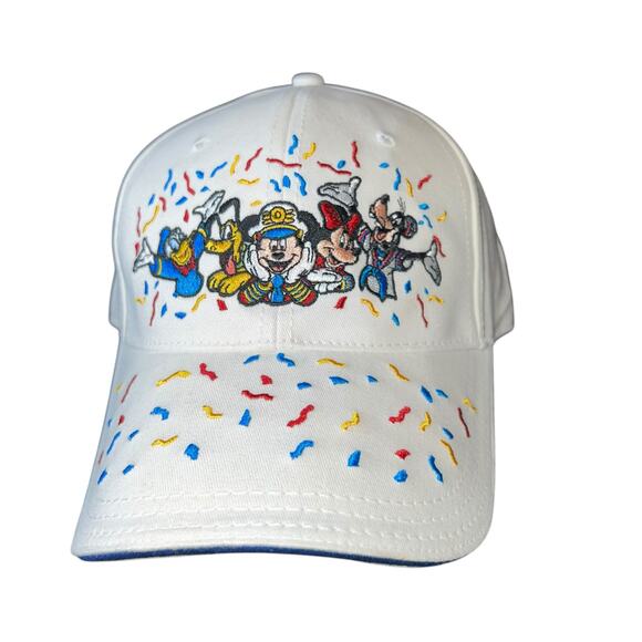 Disney Cruise Line Captain Mickey Mouse and Friends celebration white cap OS - Picture 2 of 8